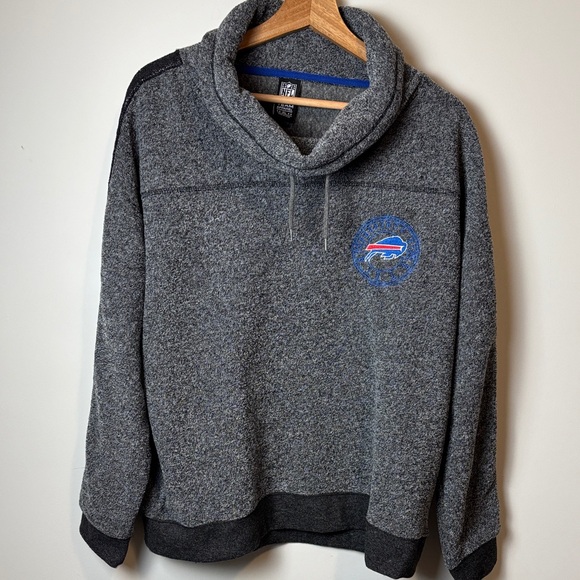 NFL Tops - NFL Buffalo Bills heather Gray Sweatshirt women’s size XL with black Blue Trim